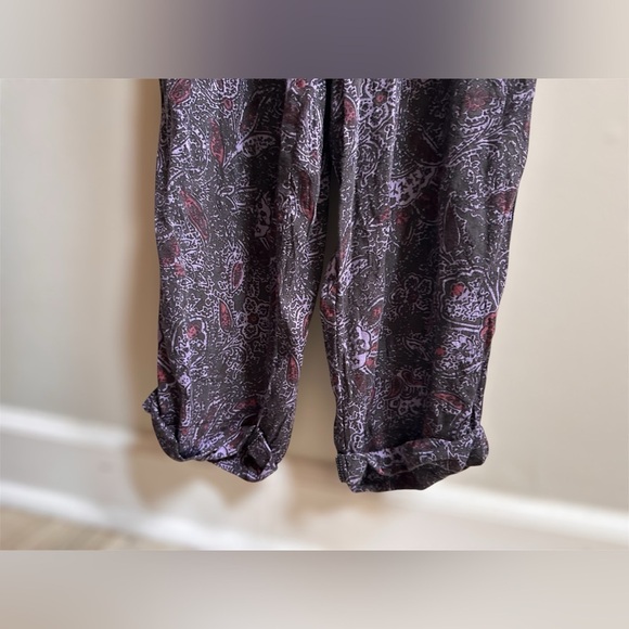 NEW Free People Universal Surplice Jumpsuit Night Combo Purple Paisley Women’s L - Picture 15 of 15